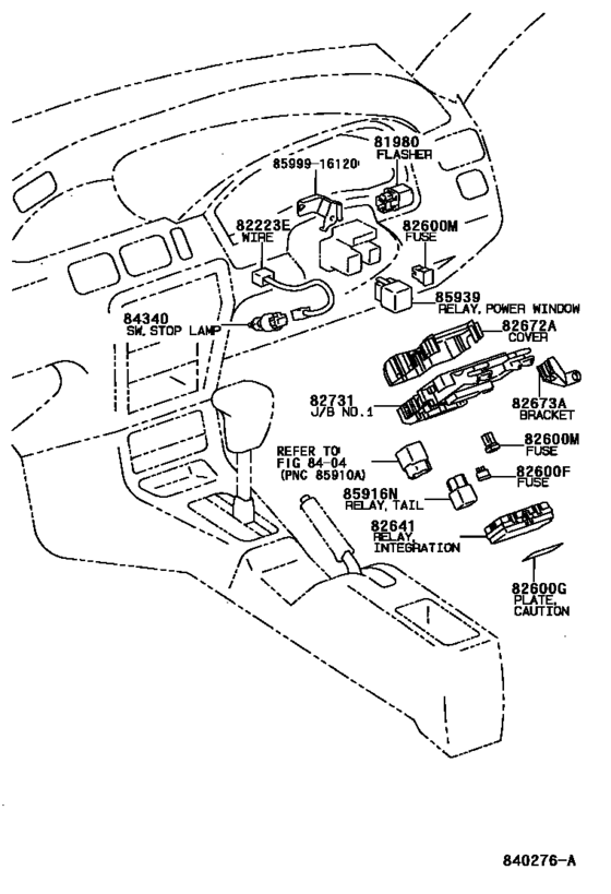 Блок предохранителей тойота корса Switch & Relay & Computer для Toyota COROLLA EL51, год: 1994 - 1999. OEM запчаст