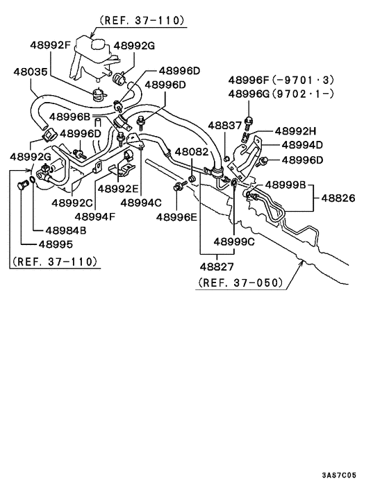 Power steering oil line