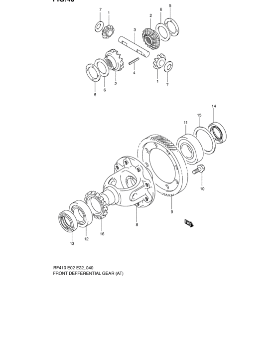 Front diff gear