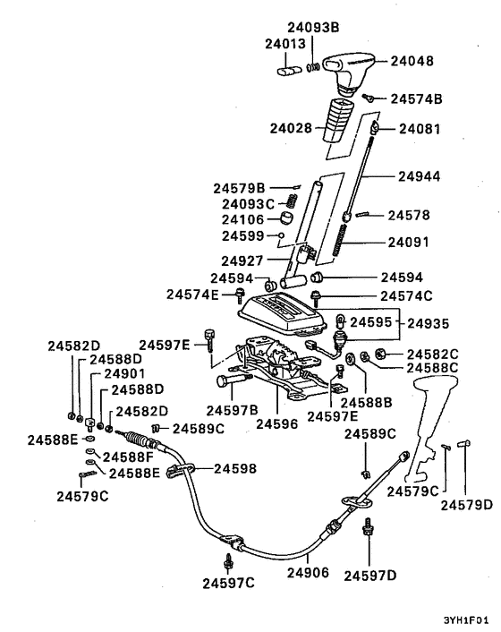 A/t floor shift linkage