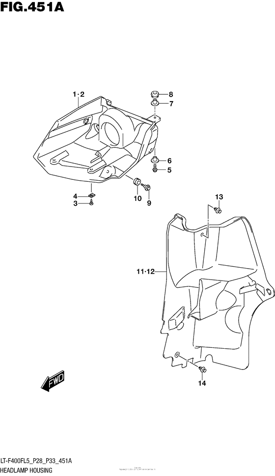 Headlamp Housing