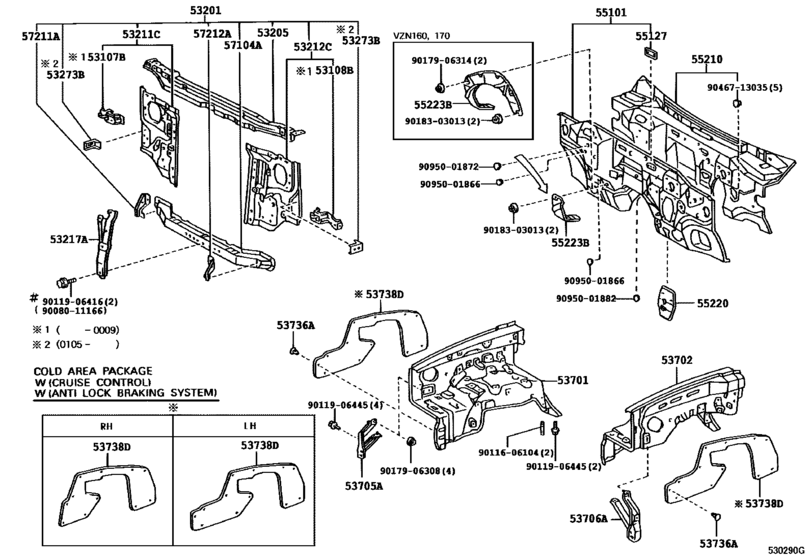 Front Fender Apron & Dash Panel