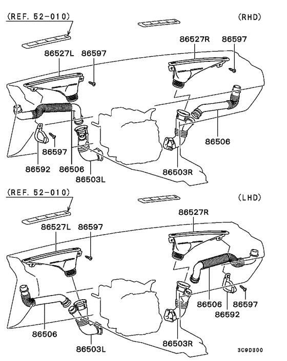 Defroster nozzle & duct