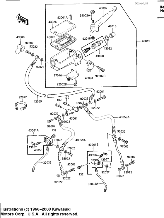 Front master cylinder