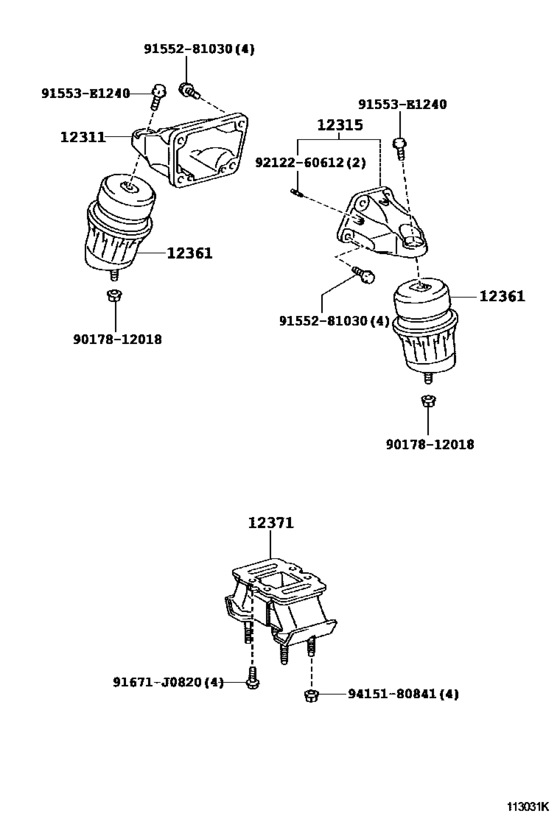 Mounting for 2004 - 2008 Toyota CROWN/ MAJESTA GRS182 | General sales ...