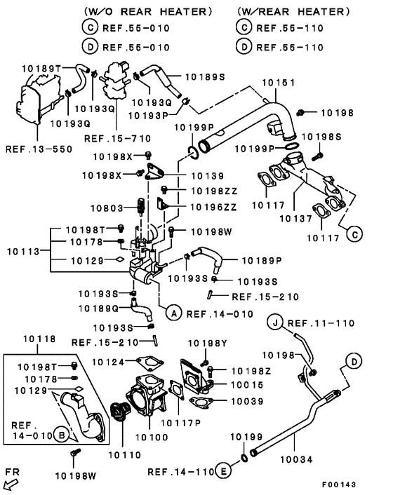 Water pipe & thermostat