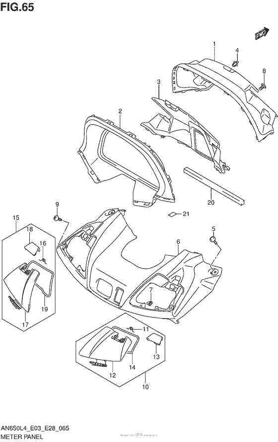 Meter Panel (An650Zl4 E28)
