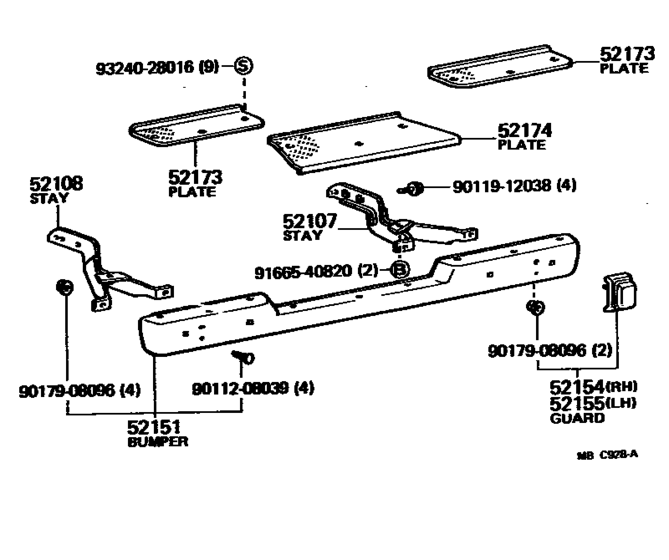 Rear Bumper & Bumper Stay