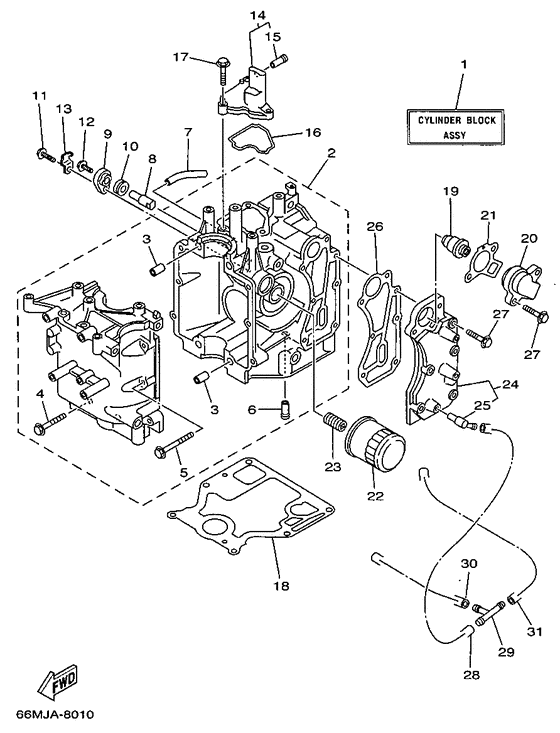 Cylinder. crankcase