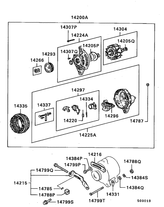 Alternator & vacuum pump