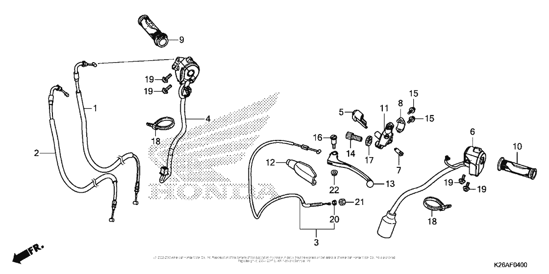 Handle Lever + Switch + Cable