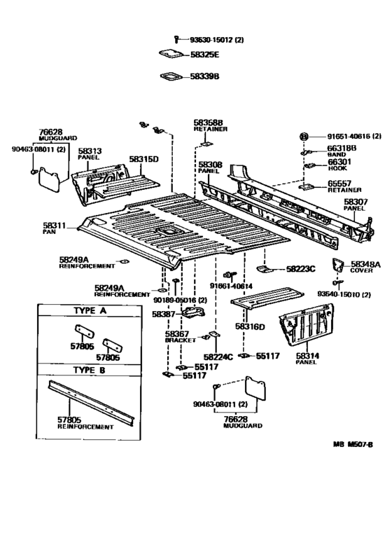 Rear Floor Panel & Rear Floor Member