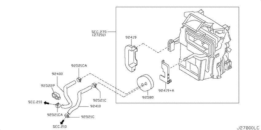 Heater piping