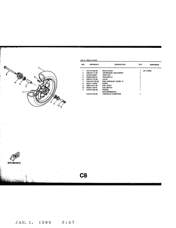 Front master cylinder