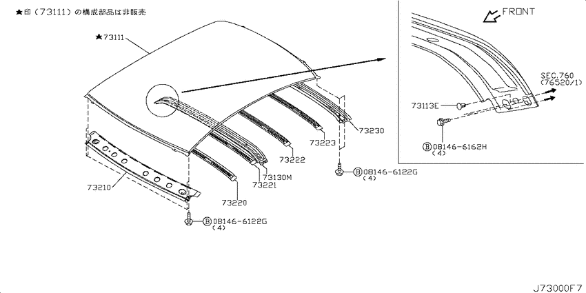 Roof panel & fitting