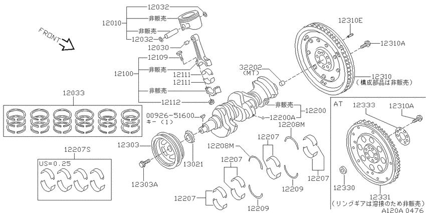 Piston,crankshaft & flywheel