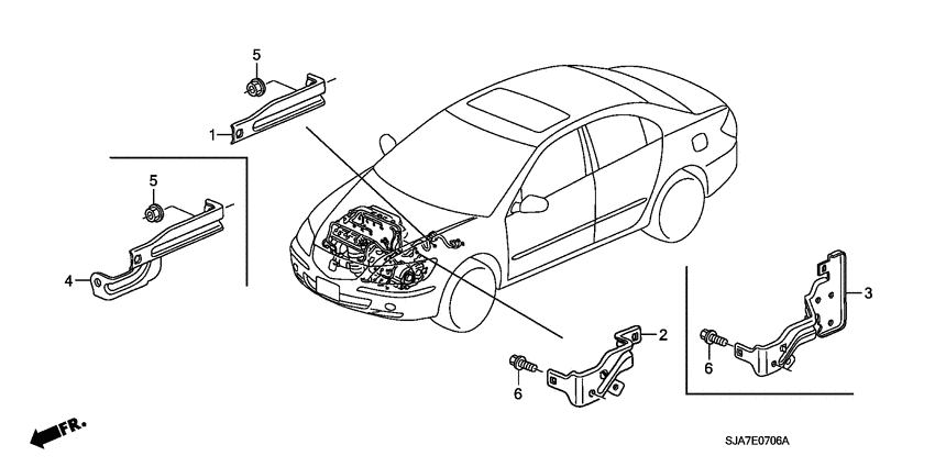Engine wire harness stay
