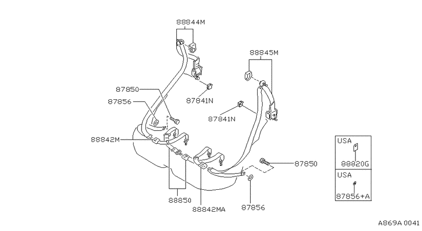 Rear seat belt