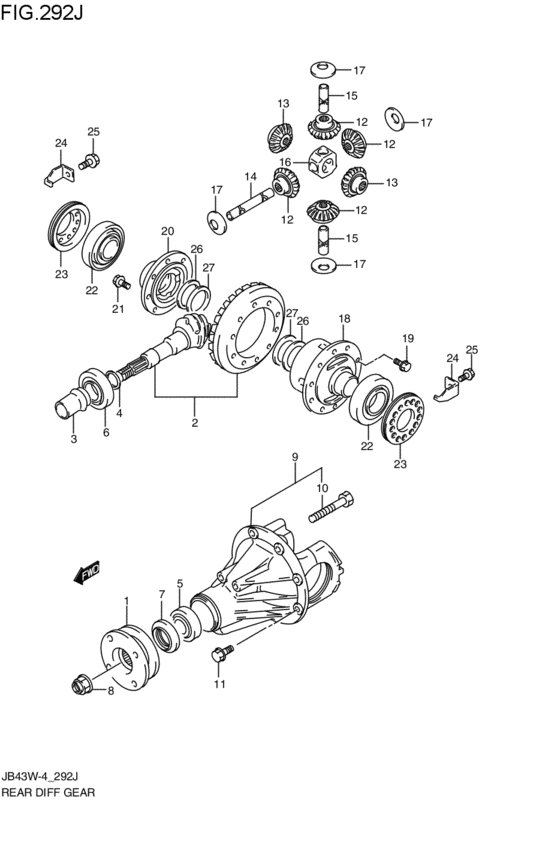 リヤデファレンシャルギヤ