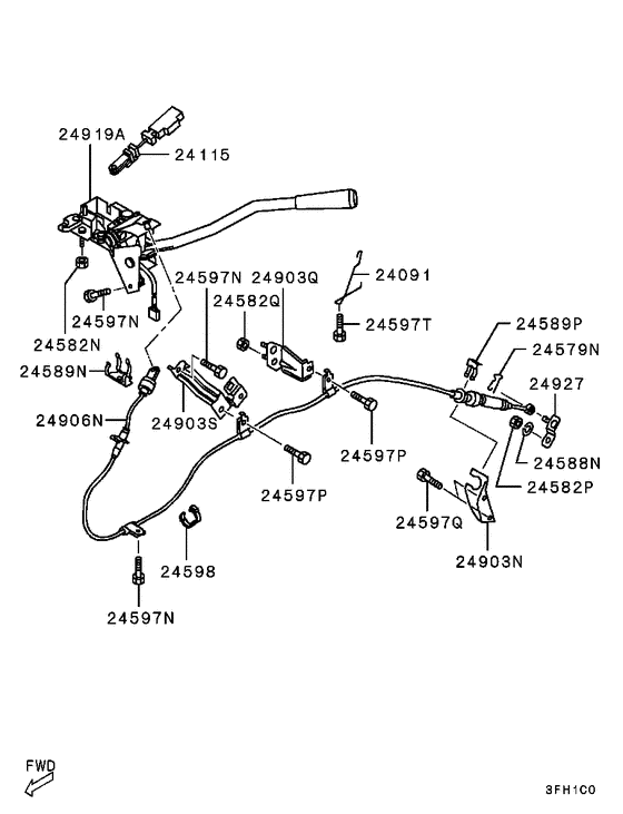 A/t floor shift linkage