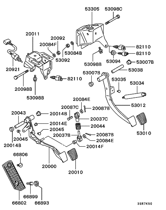 Brake & clutch pedal