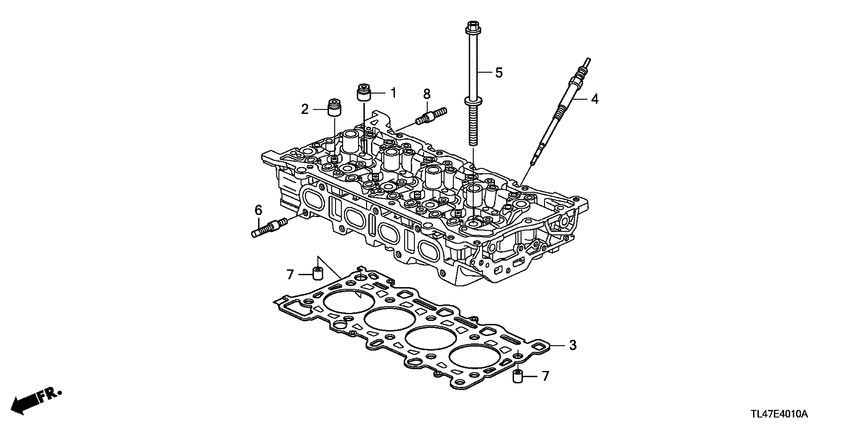 Valve stem seal/glow plug