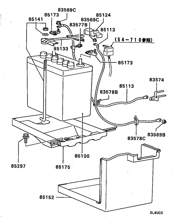 Battery cable & bracket