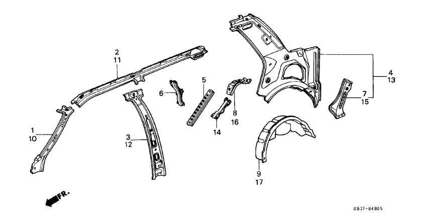 Body structure components