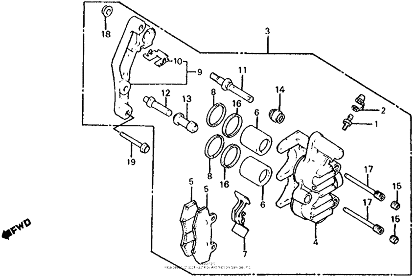 Front brake caliper (1)
