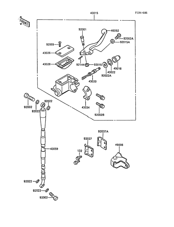 Front master cylinder
