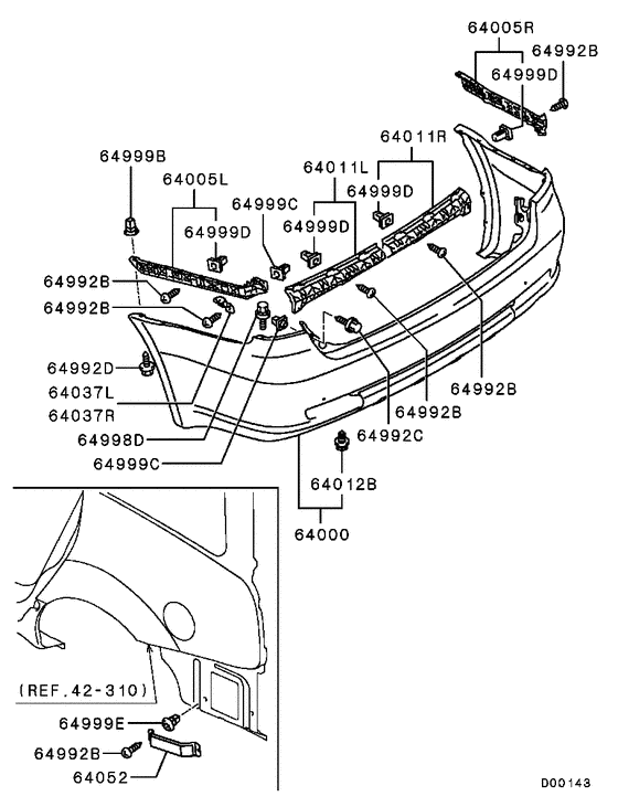 Rear bumper & support