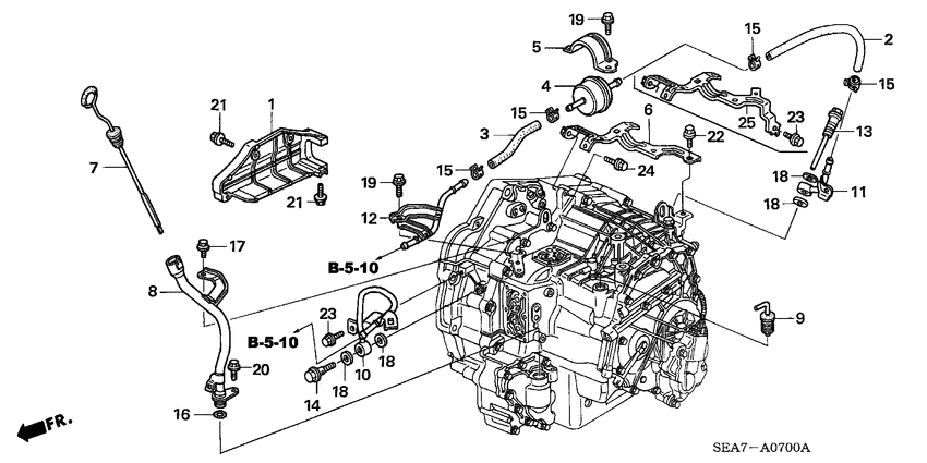 Oil level gauge/ atf pipe