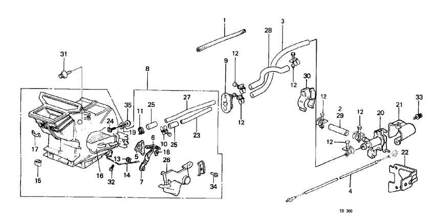Heater unit/water hose