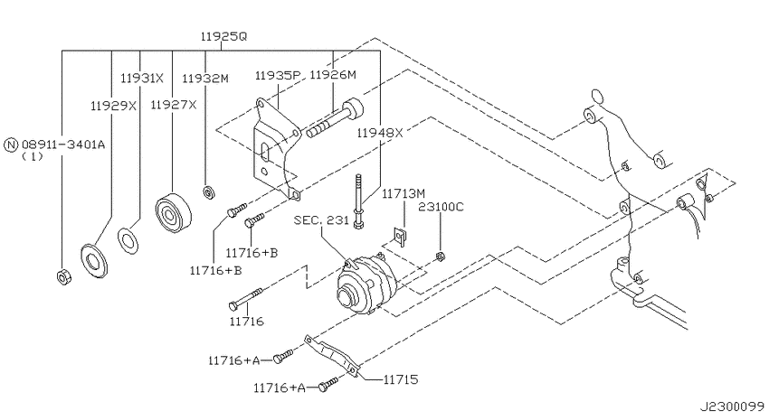 Alternator fitting