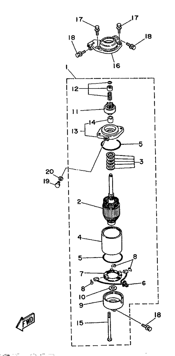 Starting motor