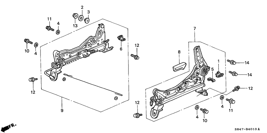 Front seat components