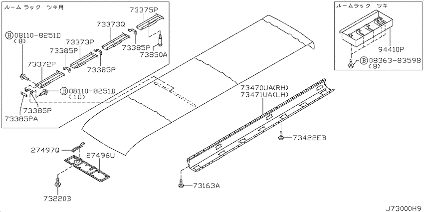 Roof panel & fitting