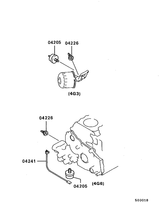 Oil press switch or gauge unit