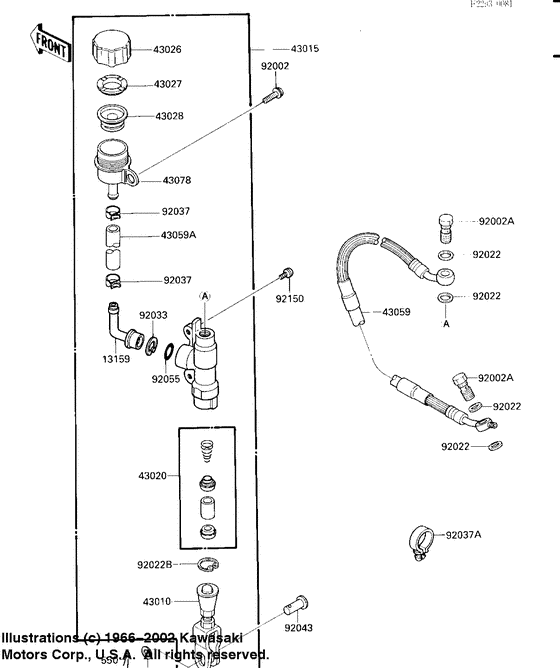 Rear master cylinder