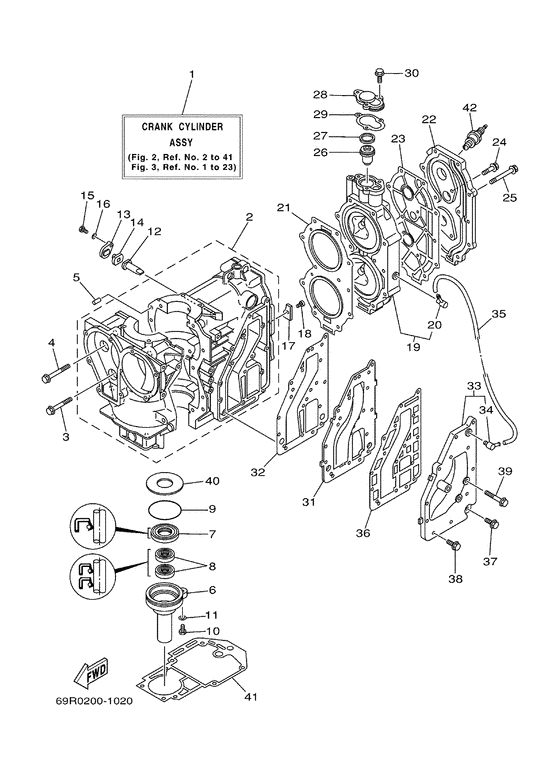 Cylinder. crankcase