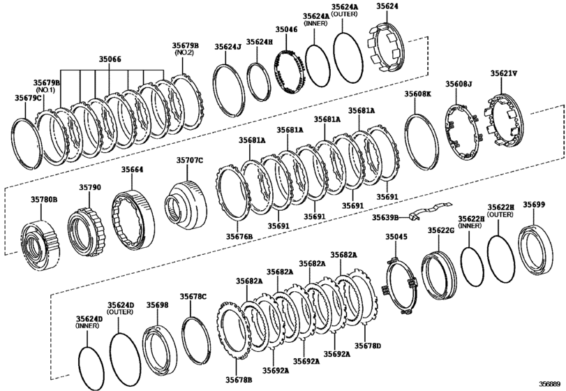 Center Support & Planetary Sun Gear (Atm)