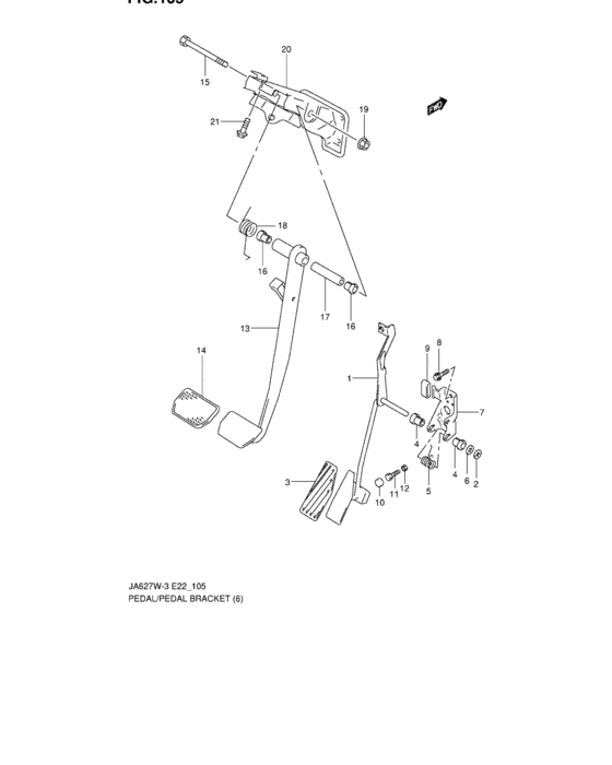 Pedal and pedal bracket