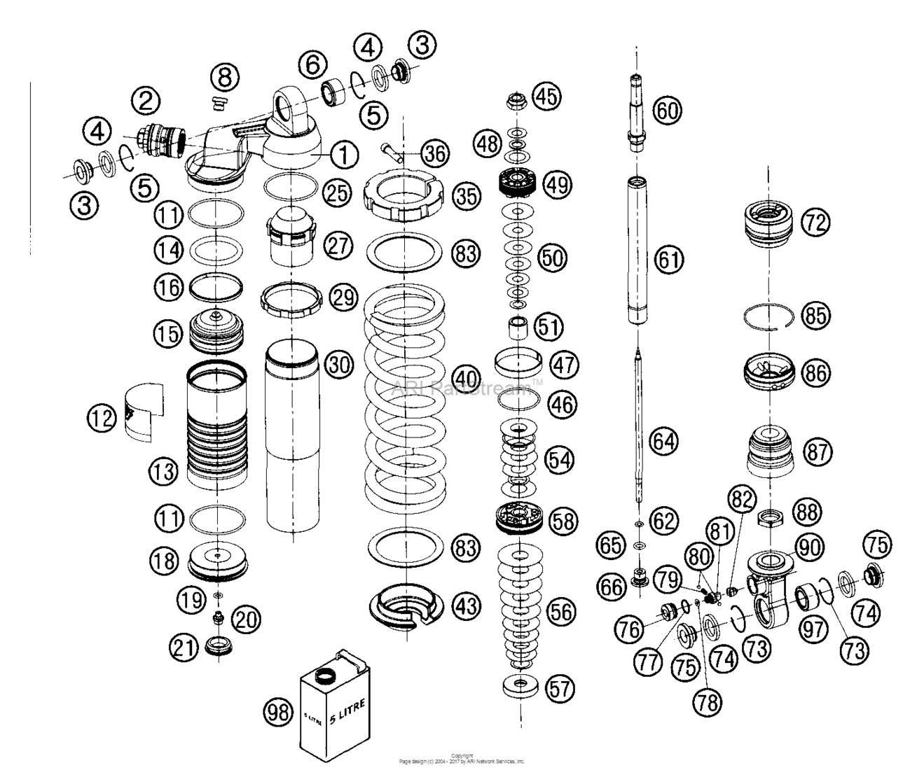 Shock Absorber Wp Disassembled