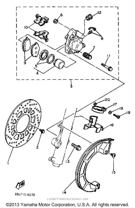 Front brake caliper