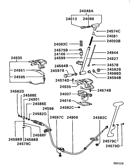 A/t floor shift linkage