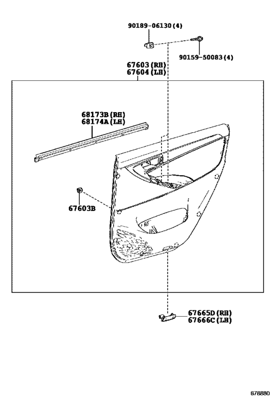 Rear Door Panel & Glass