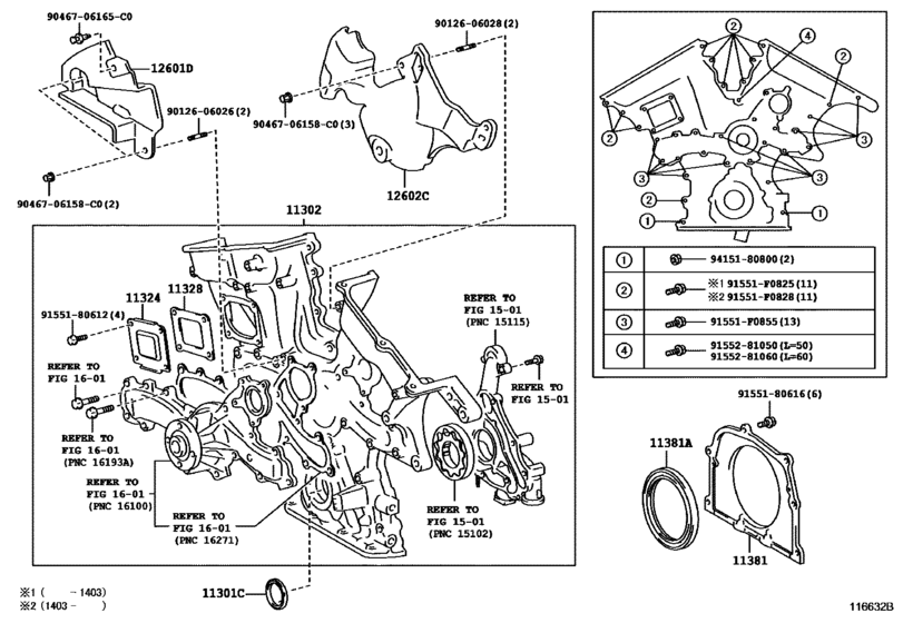 Timing Gear Cover & Rear End Plate