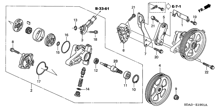 Power steering pump/ bracket