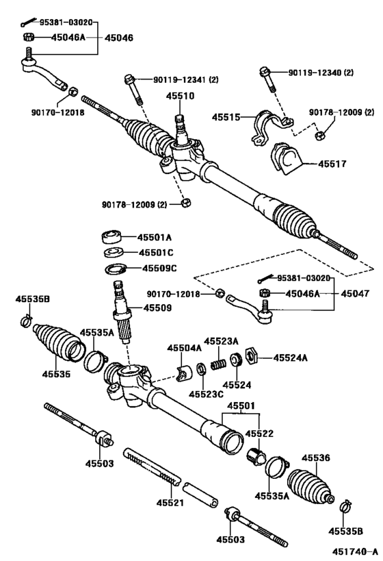 Front Steering Gear & Link