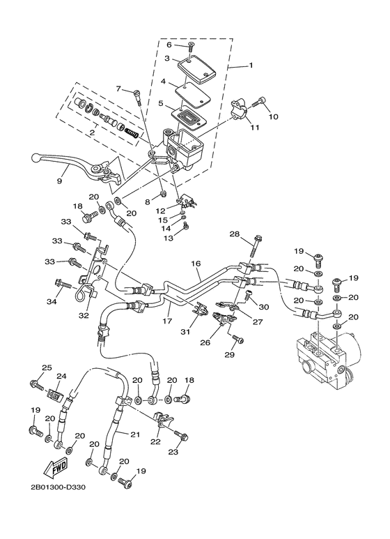 Front master cylinder